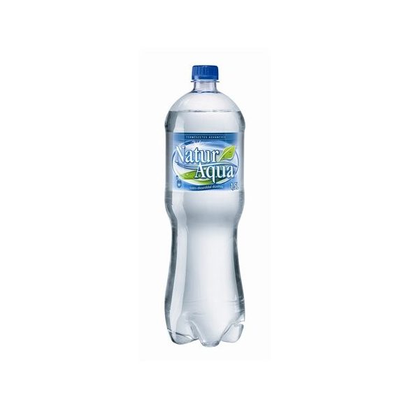 Ásványvíz, szénsavas, 1,5 l. NATUR AQUA (6 db/gyűjtő)