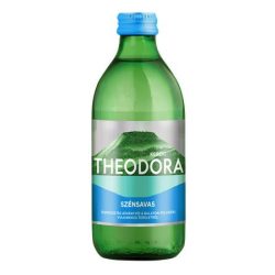   Ásványvíz, szénsavas, 0,33 l, üveges, THEODORA (24 db/gyűjtő) +DRS