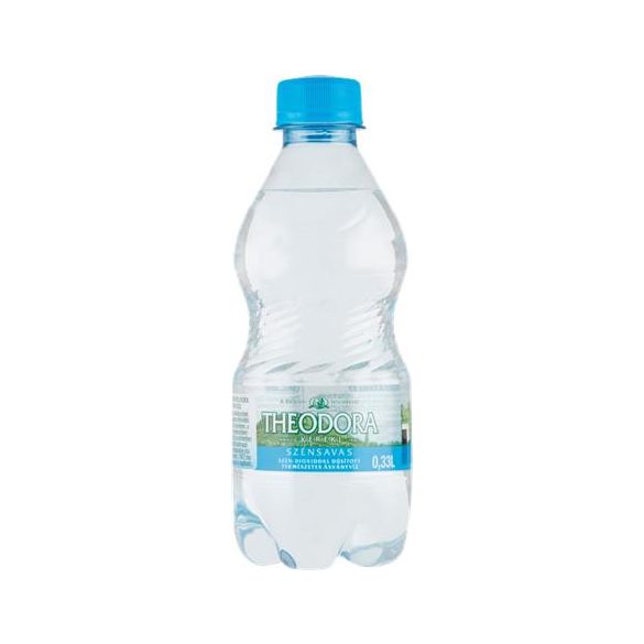 Ásványvíz, szénsavas, 0,33 l, pet palack, THEODORA (12 db/gyűjtő) +DRS