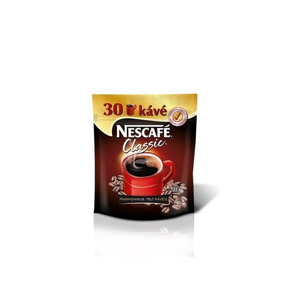 Instant kávé, 50 g, utántöltő, NESCAFÉ "Classic"