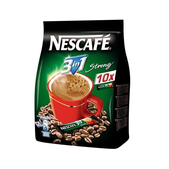 Instant kávé stick, 10x18 g, strong, NESCAFÉ "3in1"