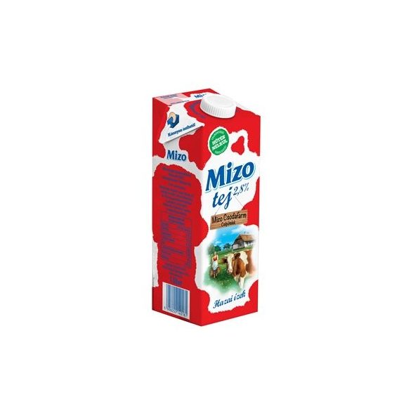 Tartós tej, visszazárható dobozban, 2,8 %, 1 l, MIZO (12 db/karton)