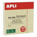 Öntapadó jegyzettömb, "Z", 75x75 mm, 100 lap, APLI, sárga