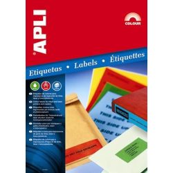Etikett, 70x37 mm, színes, APLI, sárga, 480 etikett/csomag