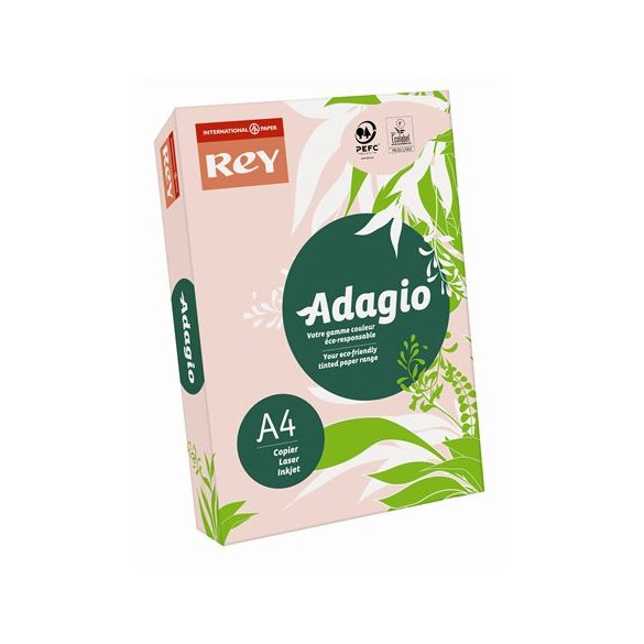 Másolópapír, színes, A4, 80 g, REY "Adagio", pasztell rózsaszín