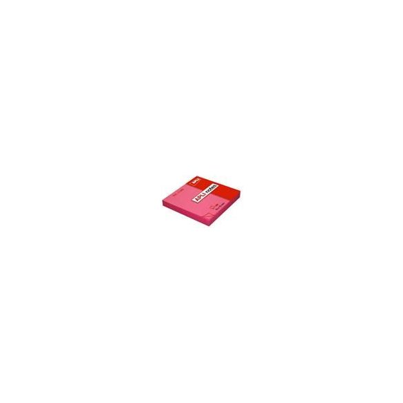 Öntapadó jegyzettömb, 75x75 mm, 100 lap, APLI, neon rózsaszín