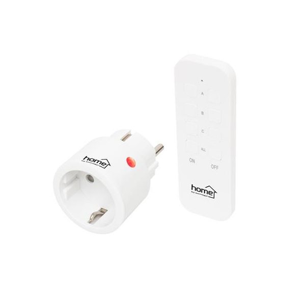 Dugalj szett, 1 aljzat, távirányítóval, 2300 W, HOME, fehér