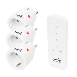   Dugalj szett, 3 aljzat, távirányítóval, 2300 W, HOME, fehér