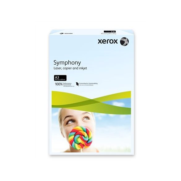 Másolópapír, színes, A3, 80 g, XEROX "Symphony", világoskék (pasztell)