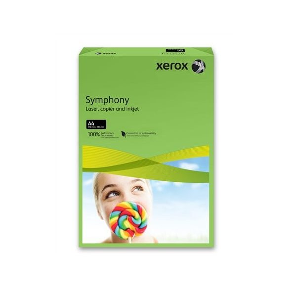 Másolópapír, színes, A4, 80 g, XEROX "Symphony", sötétzöld (intenzív)