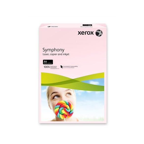 Másolópapír, színes, A4, 80 g, XEROX "Symphony", rózsaszín (pasztell)