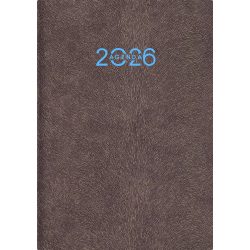   Naptár, tervező, A5, heti, DAYLINER "Animal", Grizzly-szürkésbarna