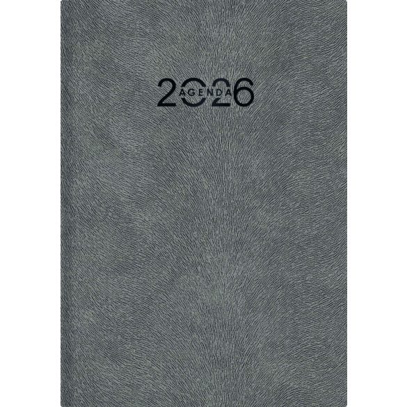 Naptár, tervező, A5, napi, DAYLINER "Animal", Wolf-szürke