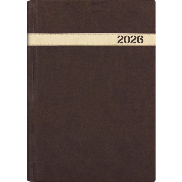 Naptár, tervező, B5, heti, DAYLINER "The Boss", barna