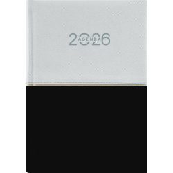   Naptár, tervező, A5, napi, DAYLINER "Contrast", fehér-fekete