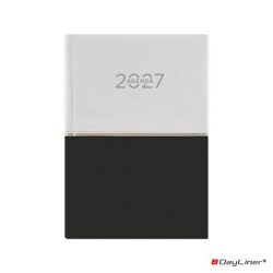   Naptár, tervező, A5, napi, DAYLINER "Contrast", fehér-fekete