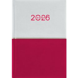   Naptár, tervező, A5, napi, DAYLINER "Contrast", fehér-piros