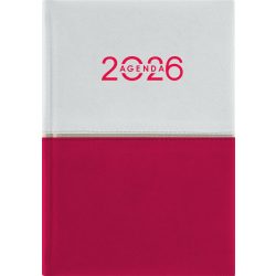   Naptár, tervező, B6, heti, DAYLINER "Contrast", fehér-piros
