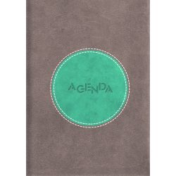   Naptár, tervező, A5, napi, DAYLINER "Central", szürke-türkiz