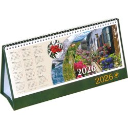 Naptár, asztali, álló, CSÍZIÓ "Öko", zöld