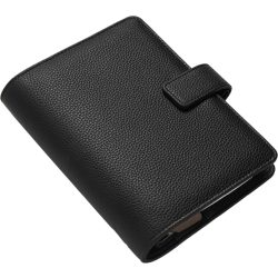   Kalendárium, gyűrűs, betétlapokkal, personal méret, FILOFAX "Camden", fekete