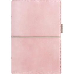   Kalendárium, gyűrűs, betétlapokkal, personal méret, FILOFAX, "Domino" Soft", pasztell rózsaszín