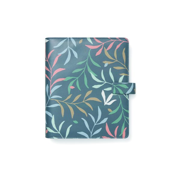 Kalendárium, gyűrűs, betétlapokkal, A5, FILOFAX "Botanical", sötétkék