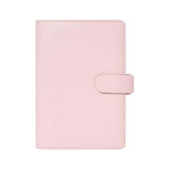 Kalendárium, gyűrűs, betétlapokkal, pocket méret, FILOFAX "Saffiano", halvány rózsaszín