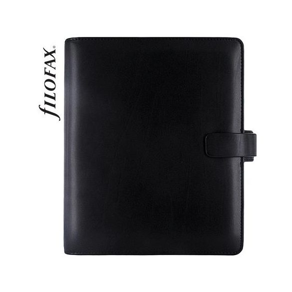 Kalendárium, gyűrűs, betétlapokkal, A5, FILOFAX "Metropol", fekete