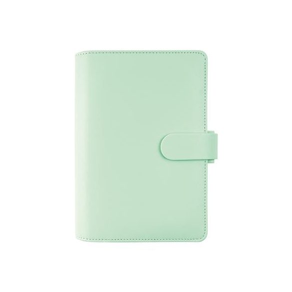 Kalendárium, gyűrűs, betétlapokkal, personal méret, FILOFAX "Saffiano", menta