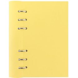   Tervező, naptár és füzet betéttel, A5, FILOFAX "Clipbook Classic Pastel", pasztellsárga