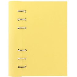   Tervező, naptár és füzet betéttel, A5, FILOFAX "Clipbook Classic Pastel", pasztellsárga