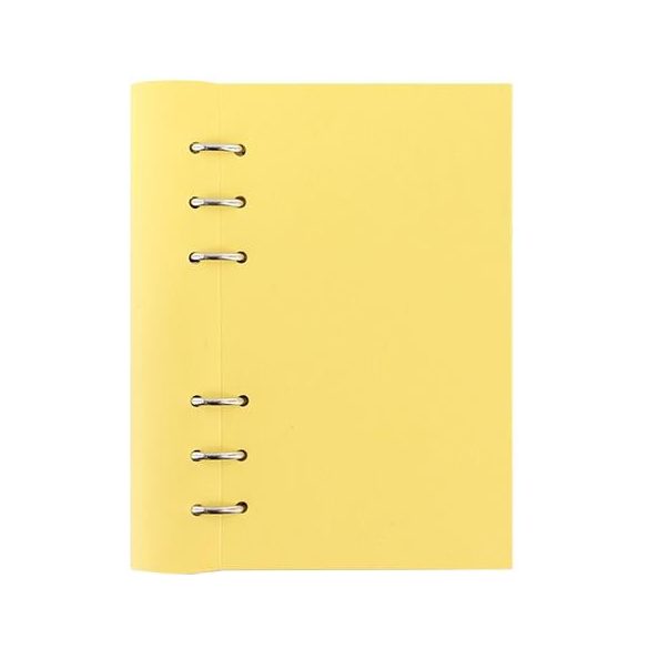 Tervező, naptár és füzet betéttel, A5, FILOFAX "Clipbook Classic Pastel", pasztellsárga