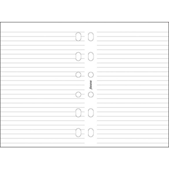 Kalendárium betét, jegyzetlap, A5, vonalas, FILOFAX, fehér