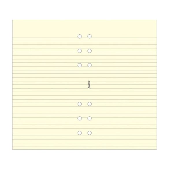 Kalendárium betét, jegyzetlap, A5, vonalas, FILOFAX, krémszín