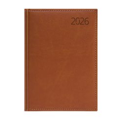  Naptár, tervező, A5, napi, műbőr, TOPTIMER, "Business", barna
