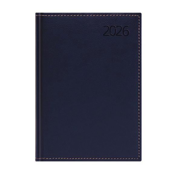 Naptár, tervező, A5, napi, műbőr, TOPTIMER, "Business", kék