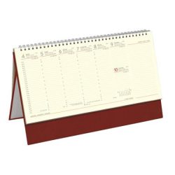Naptár, asztali, álló, TOPTIMER, jegyzetblokkos, bordó