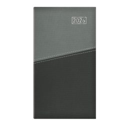   Zsebnaptár, álló elrendezésű, TOPTIMER "Duplex", szürke-antracit