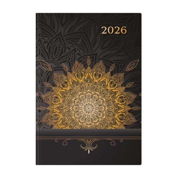 Naptár, tervező, A5, napi, TOPTIMER, "Joy", mandala