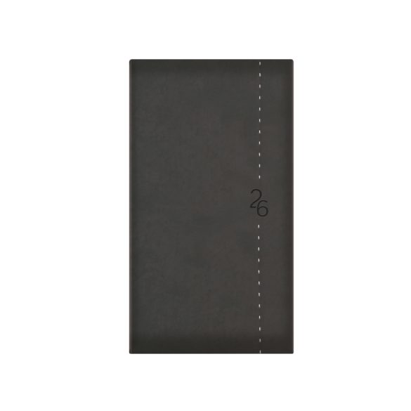 Zsebnaptár, álló elrendezésű, TOPTIMER "Linea", sötétszürke