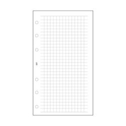   Kalendárium betét, jegyzetlap, "L", kockás, SATURNUS, fehér