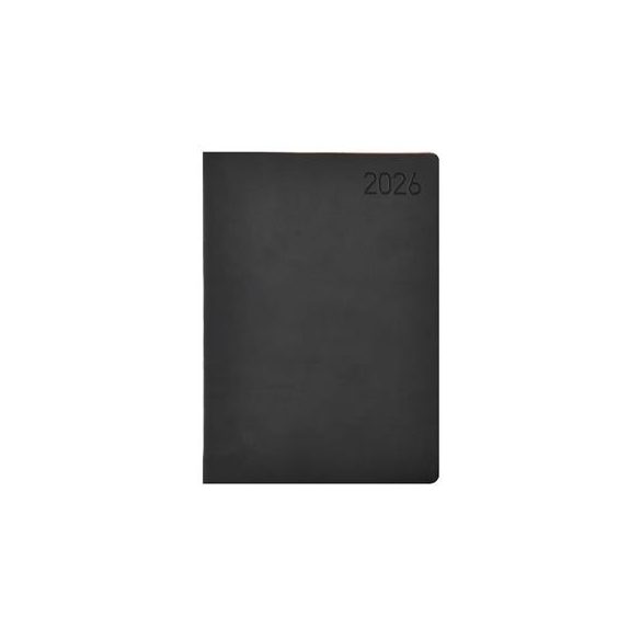 Naptár, tervező, B6, heti, TOPTIMER "Madeira", fekete-bordó