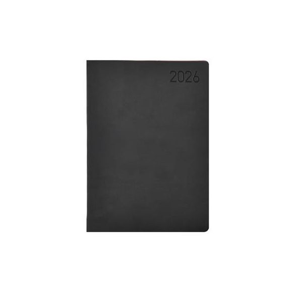 Naptár, tervező, A5, napi, TOPTIMER "Madeira", fekete-bordó