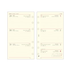   Kalendárium betét, tervező, heti, "M", SATURNUS, chamois 2026