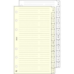   Kalendárium betét, telefonregiszter, "M", SATURNUS, chamois