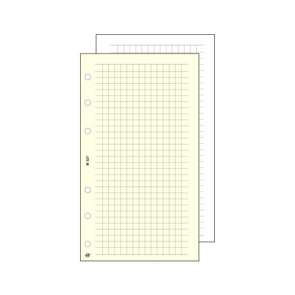 Kalendárium betét, jegyzetlap, "M", kockás, SATURNUS, chamois