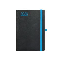   Naptár, tervező, B6, heti, TOPTIMER, "Nero", fekete-kék