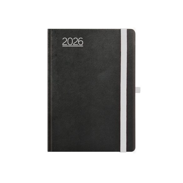 Naptár, tervező, B6, heti, TOPTIMER, "Nero", fekete-szürke