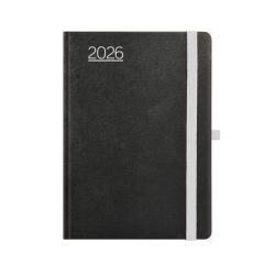   Naptár, tervező, A5, napi, TOPTIMER, "Nero", fekete-szürke